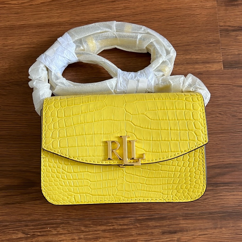 Ralph Lauren Croc-Embossed Convertible Belt Bag